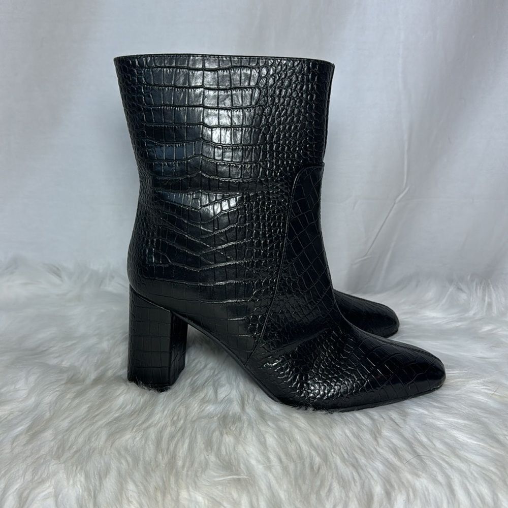 Aquatalia Posey Croc Embossed Weatherproof Boots Sz 8 — image 5 of 7